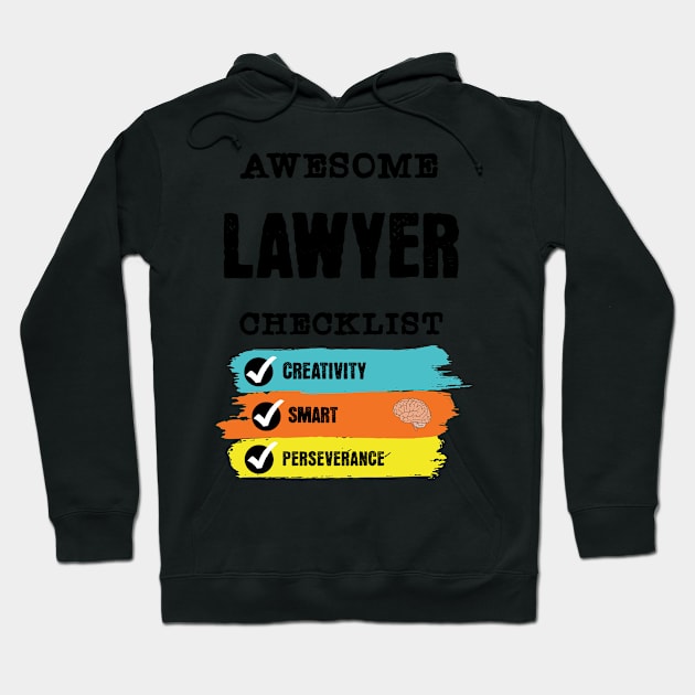 Lawyer Dad Checklist Hoodie by VisionDesigner